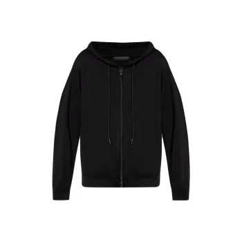 EMPORIO ARMANI Logo embroidered Lounge Hoodie