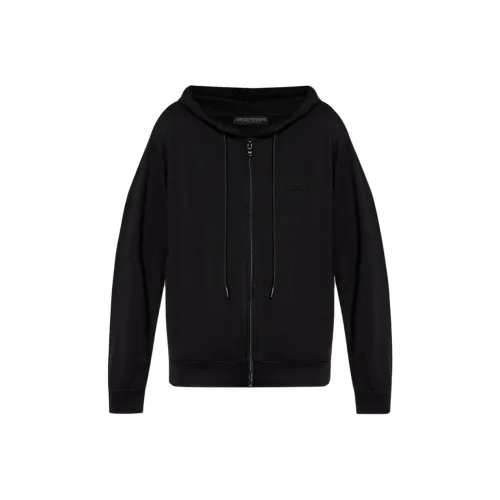 EMPORIO ARMANI Logo embroidered Lounge Hoodie