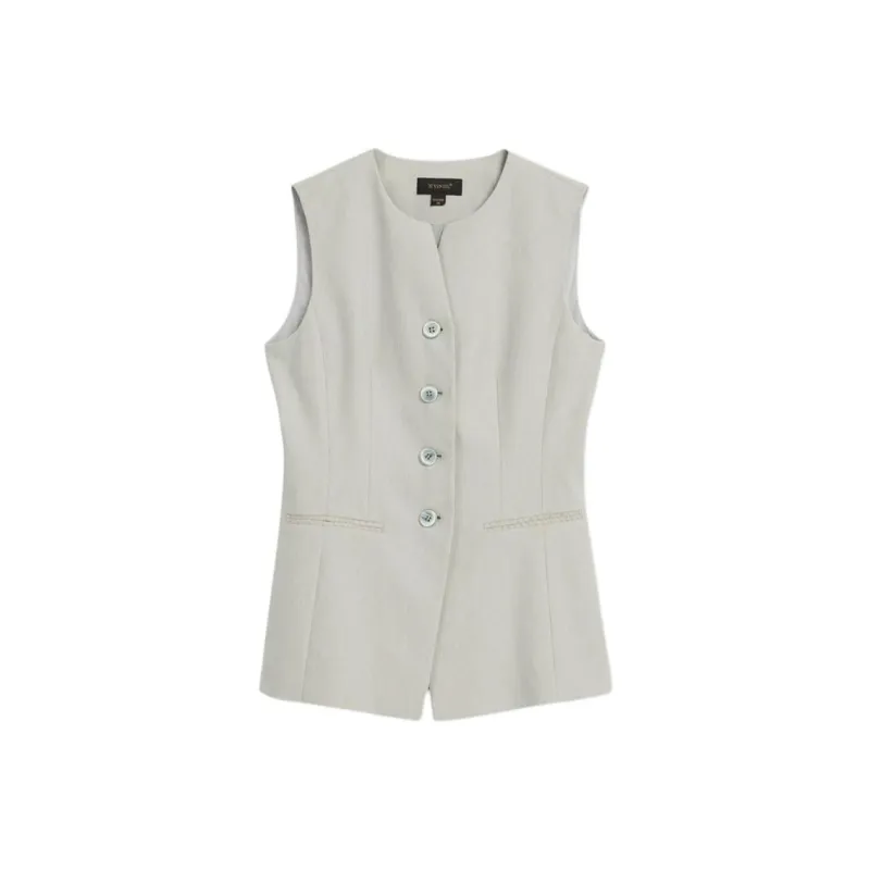 Yiner Vests Women's Light Blue-0