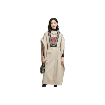 BBLLUUEE SS24 Trench Coat Women's Elegant Camel
