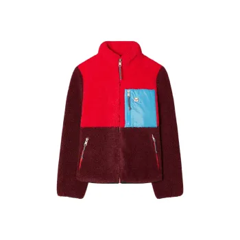 TORY BURCH FW24 Velvet feel Coat Women's Glorious Red & Burgundy