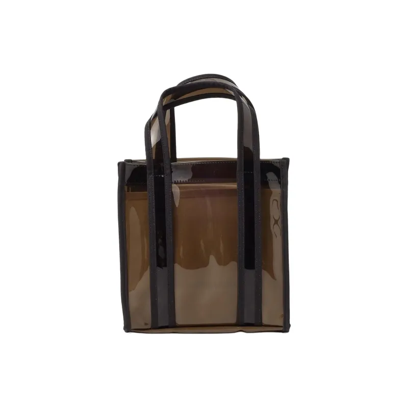 Beams Heart Polyvinyl Chloride Tote Bag, Shopping Bag, Handbag Women's Ecru/Black-6