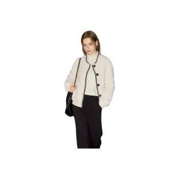 KUHNMARVIN Velvet feel Coat Women's White