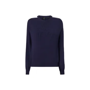 PINKO Emporio Raised Logo Wide Sleeves Crew Neck Sweatshirt