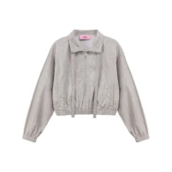 CHUU Cropped Coats Women's Light Gray
