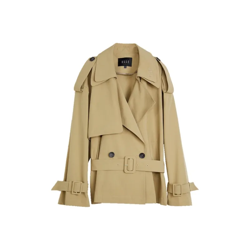 ELLE Trench Coats Women's-2