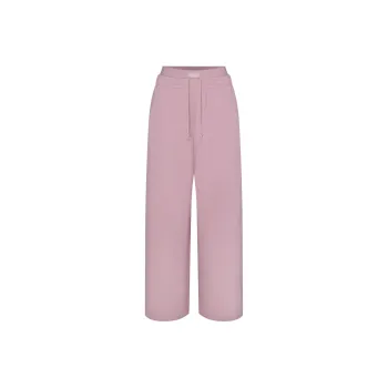 SKIMS FW24 COTTON FLEECE OVERSIZED DOUBLE WAISTBAND PANT Casual Pants Women's DUSK/Nightfall Color