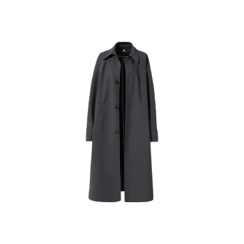 SOON FLOWER Trench Coat Women's Dark Gray