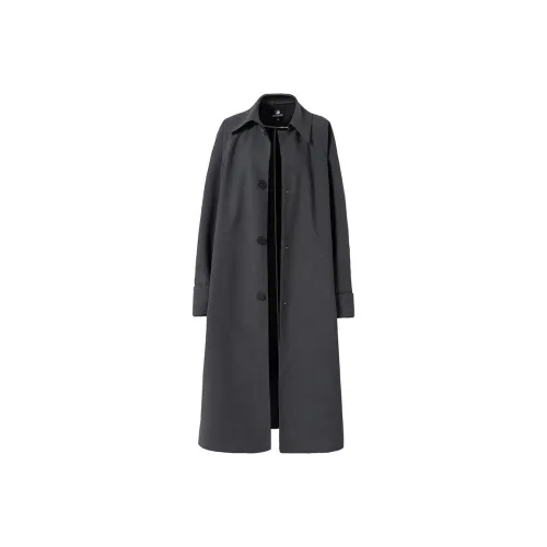 SOON FLOWER Trench Coat Women's Dark Gray