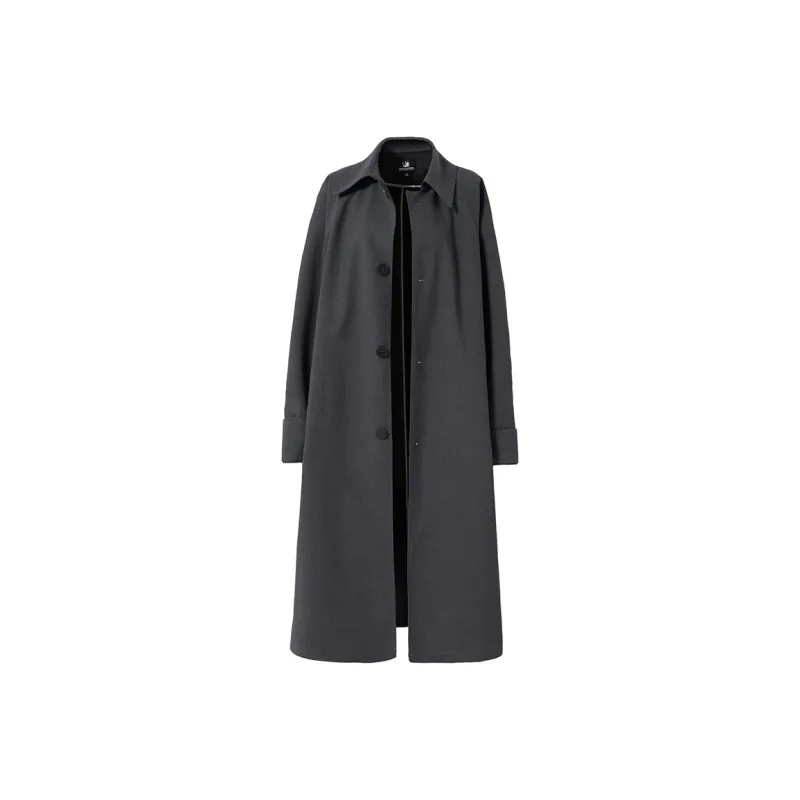SOON FLOWER Trench Coat Women's Dark Gray-0