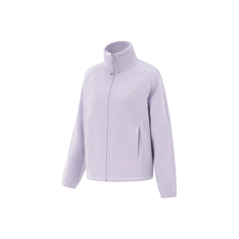 LiNing Fitness Series Velvet feel Coat Women's Sea Salt Purple-0