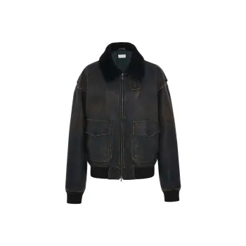 THE ROW SS24 Leather Jacket Women's Black