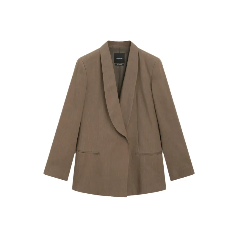 Massimo Dutti Business Suit Women's Brown Green-0