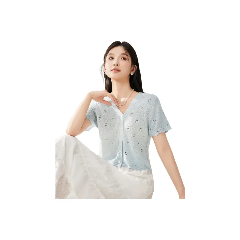 Love to serve Knitwear Women's Blue Apricot Mixed Color-0