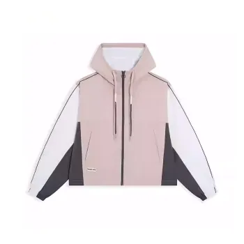 XTEP Sports Life Collection Trench Coat Women's Iron Pink/Pearl White/Iron Gray