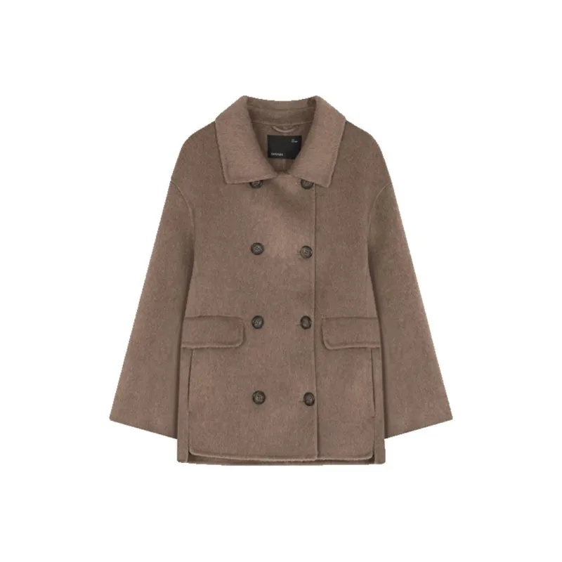 IHIMI Coats Women's Beautiful Coffee-0