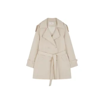 Mo Han Yi Mei Trench Coat Women's Cream White