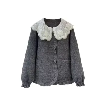 Lookinto Velvet feel Coat Women's Gray