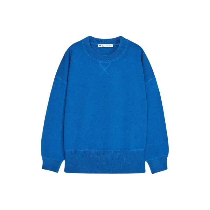 ZARA Sweatshirt Women's Dark Blue-0