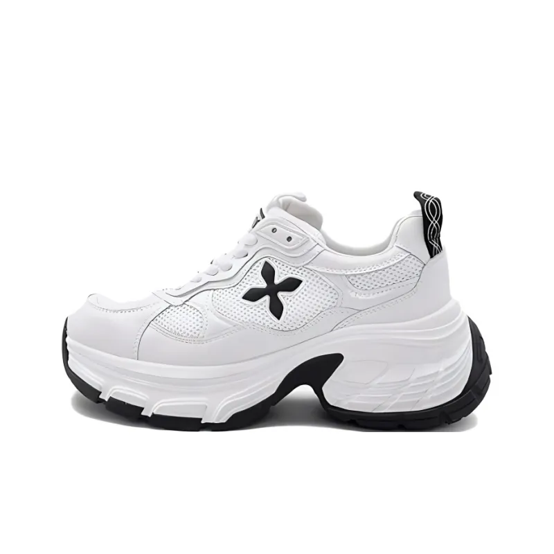 PARK DANCE Low Top Chunky Sneakers Women's Ecru-0