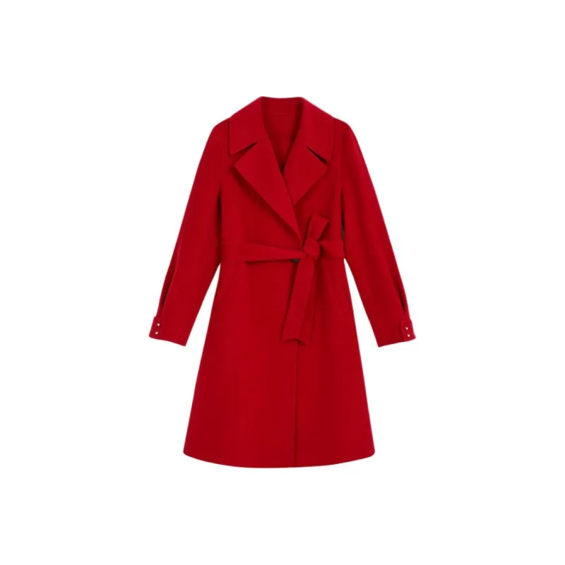 Yiner Coats Women's China Red-0