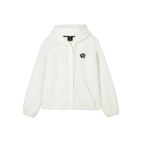 Skechers Sports Alliance Series Velvet feel Coat Women's Marshmallow White