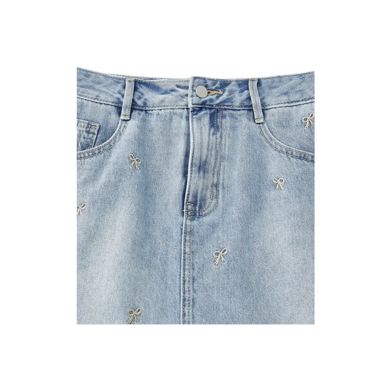 Love To Serve Denim Short Skirts Women's-2