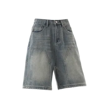 CHARLIE GOLF Denim Shorts Unisex Blue