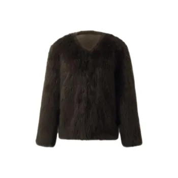 GOELIA Velvet feel Coat Women's Dark Brown