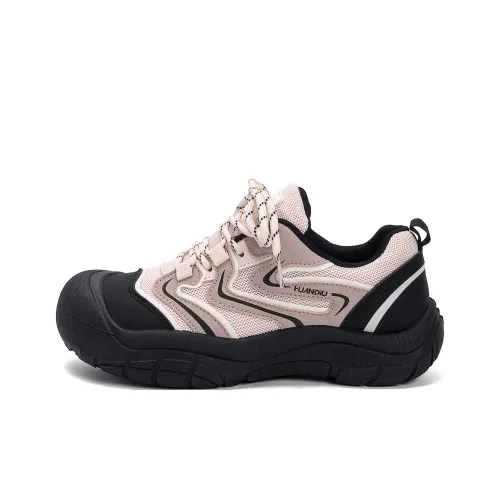 HUANQIU Breathable Lightweight Height Increasing Low Top Chunky Sneakers Women's Black Pink