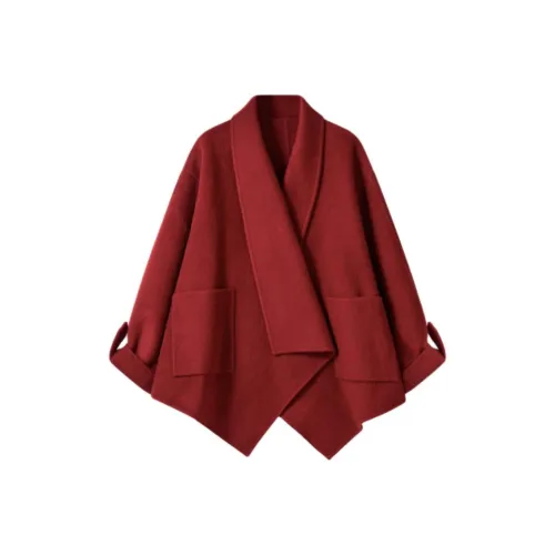 SHUXI Coat Women's Geranium Red