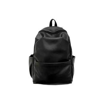 BRABOSTON PU Mesh Panel Backpack Regular Unisex Black/Brown