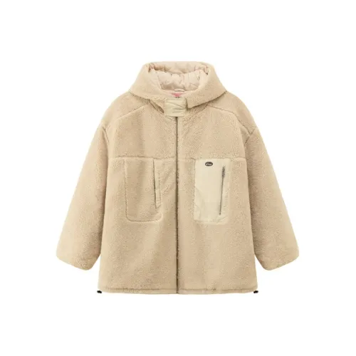 CHUU Velvet Jackets Women's Apricot