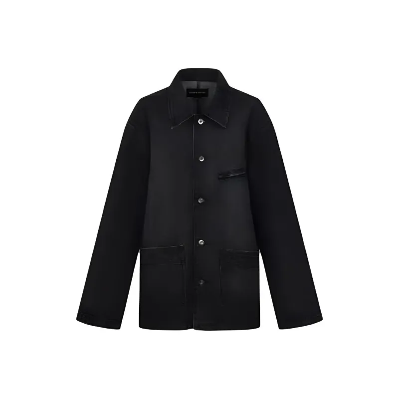 URBAN REVIVO Denim Jacket Women's Black-0