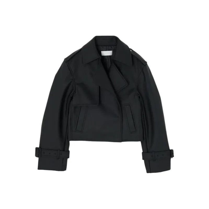 MOUSSY Trench Coat Women's Black-0
