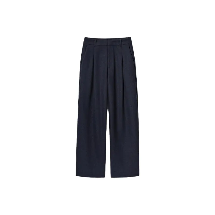 UNIQLO x CDC FW23 Casual Pants Women's Navy Blue-0