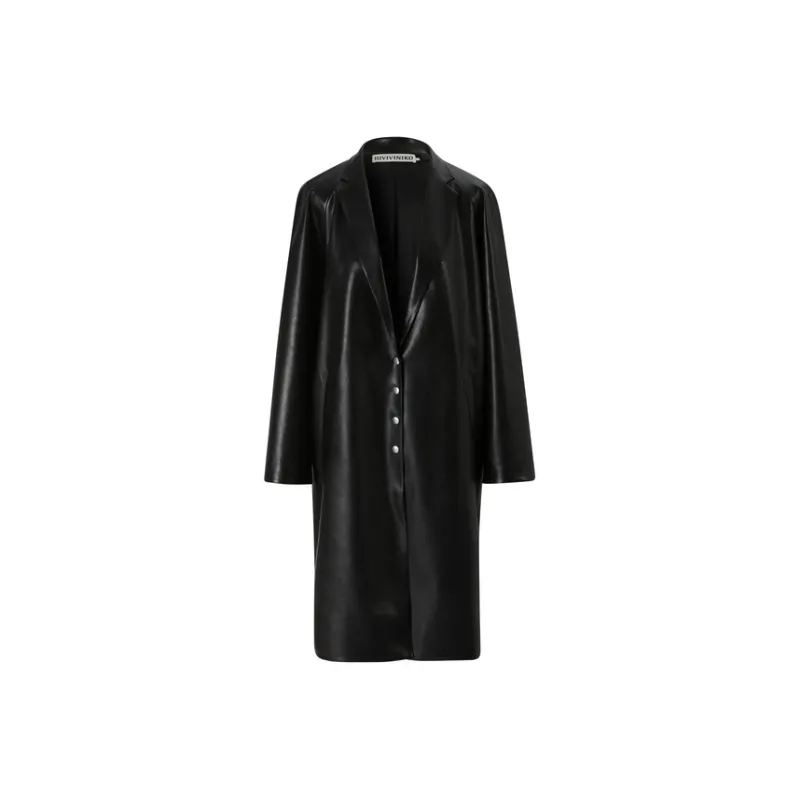 III VIVINIKO Trench Coat Women's Black-0