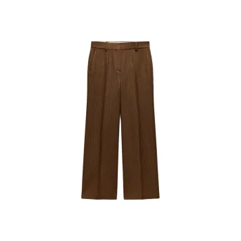 ZARA ZW Series Casual Pants Women's Yellow Ochre