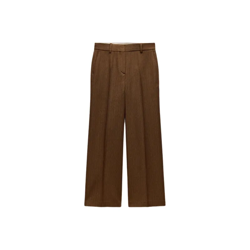 ZARA ZW Series Casual Pants Women's Yellow Ochre-0