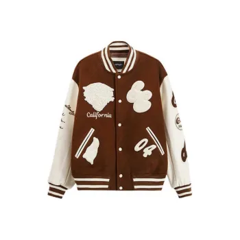 Ed Hardy FW24 Baseball Jacket Women's Ice Mocha Brown