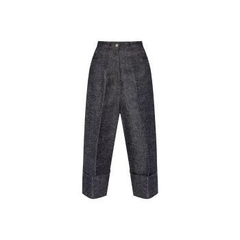 Givenchy Pleat Detailed Cropped Jeans