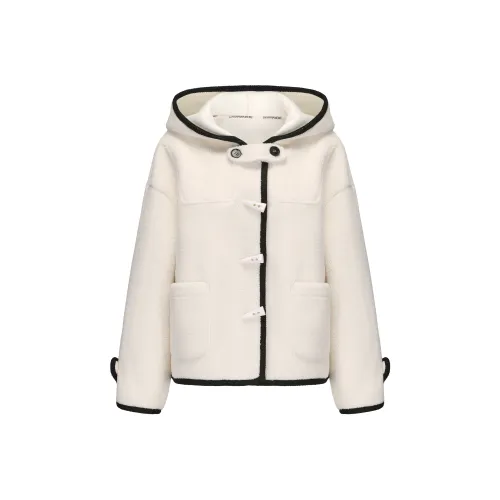 CHIWAWAMEME Velvet feel Coat Women's Apricot