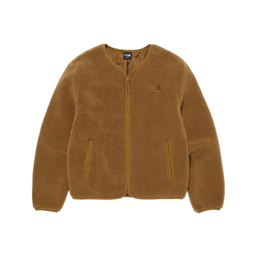 THE NORTH FACE CAMPER FLEECE CARDIGAN Velvet-feel Coat Women's Camel