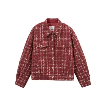 Hotwind Cropped Coats Women's Red White