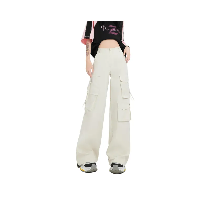 Menglaini Casual Pants Women's Apricot-0