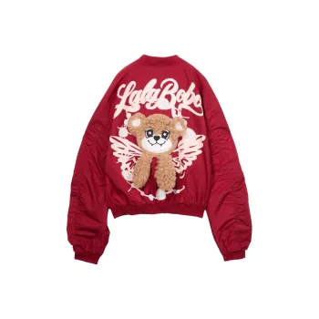 LALABOBO Baseball Jacket Women's Red