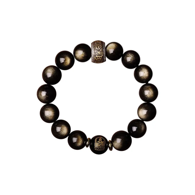 The Thousand Seals Family Obsidian Bracelets Unisex-9