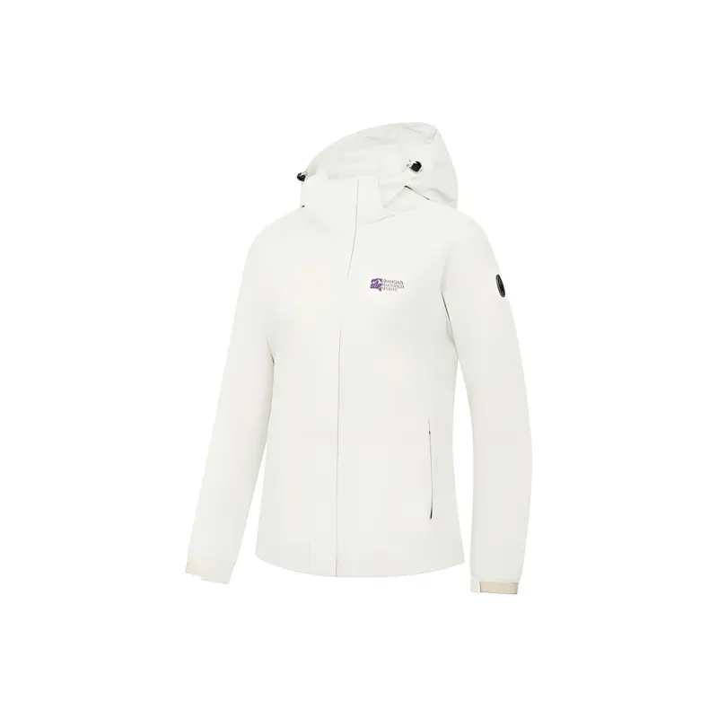 QIAODAN Trench Coat Women's Calamine White-0