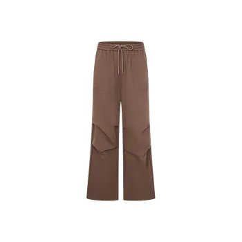 URBAN REVIVO Casual Pants Women's Dark Coffee Brown