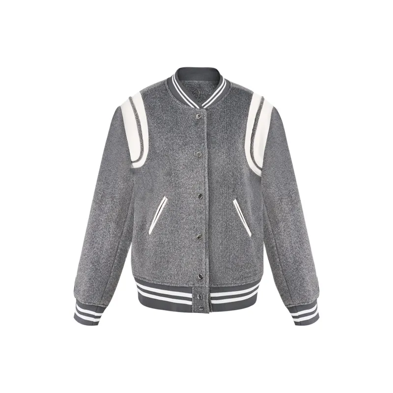 FLIM Baseball Jacket Women's Gray-0